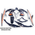 COVERSET BODYSET NVX 155 NVX155 V1 YAMAHA DOCTOR BLACK 006 SIAP TANAM