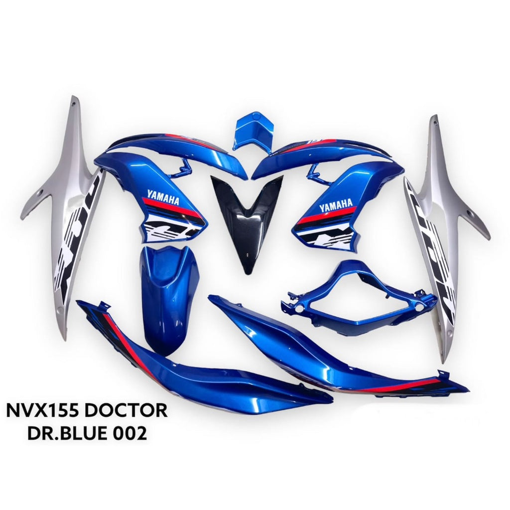 COVERSET BODYSET NVX 155 NVX155 V1 YAMAHA DOCTOR BLUE BIRU 002 SIAP TANAM