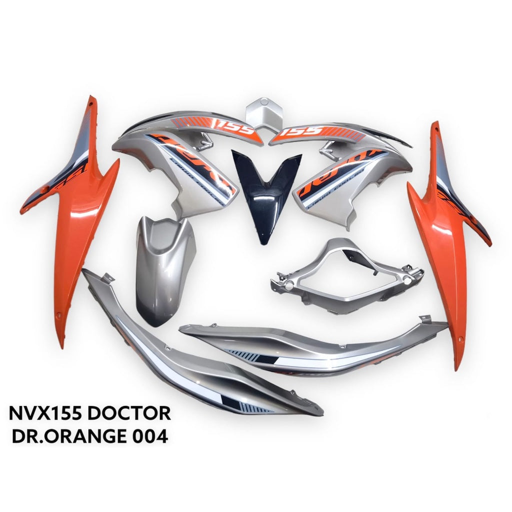 COVERSET BODYSET NVX 155 NVX155 V1 YAMAHA DOCTOR ORANGE 004 SIAP TANAM