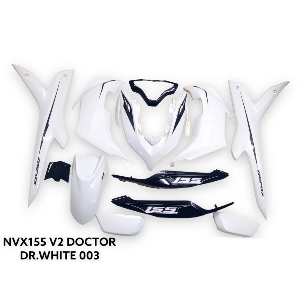 COVERSET BODYSET NVX 155 NVX155 V2 YAMAHA DOCTOR WHITE PUTIH 003 SIAP TANAM