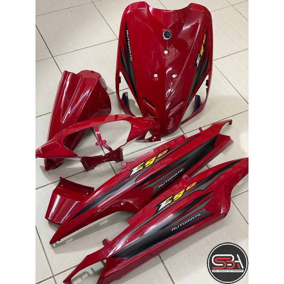 COVERSET BODYSET EGO FIRST MODEL 115 ORIGINAL NAKASONE SIAP TAMPAL VRC / DRMK RED MERAH YAMAHA FREE EMBLEM DADA