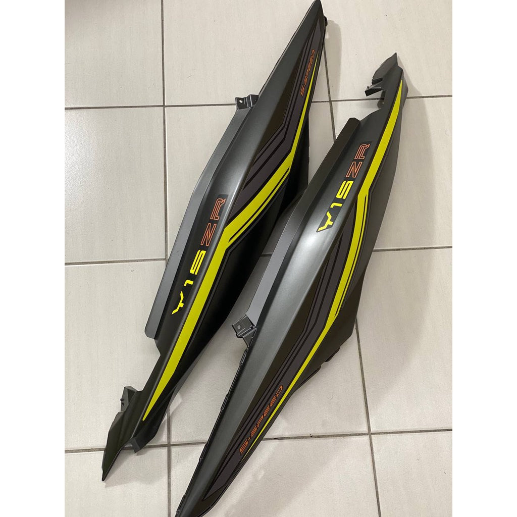 COVERSET Y15ZR V1 V2 SD16 GREY MATT LEMON GREEN PATTERN LINE PREMIUM COVERSET BODYSET Y15ZR Y15 YSUKU VELOZI TANAM