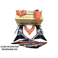 COVERSET BODYSET LC135 LC V8 DR ORANGE FUEL INJECTION FI YAMAHA SIAP TANAM DOCTOR 013 OEM