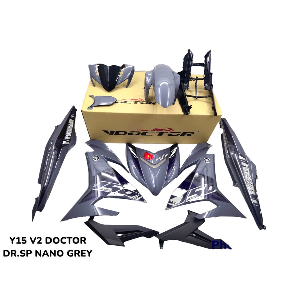COVERSET BODYSET YAMAHA Y Y15 Y15ZR V1 V2 DR SP NANO NARDO GREY VIETNAM EDITION DOCTOR SIAP TANAM 019