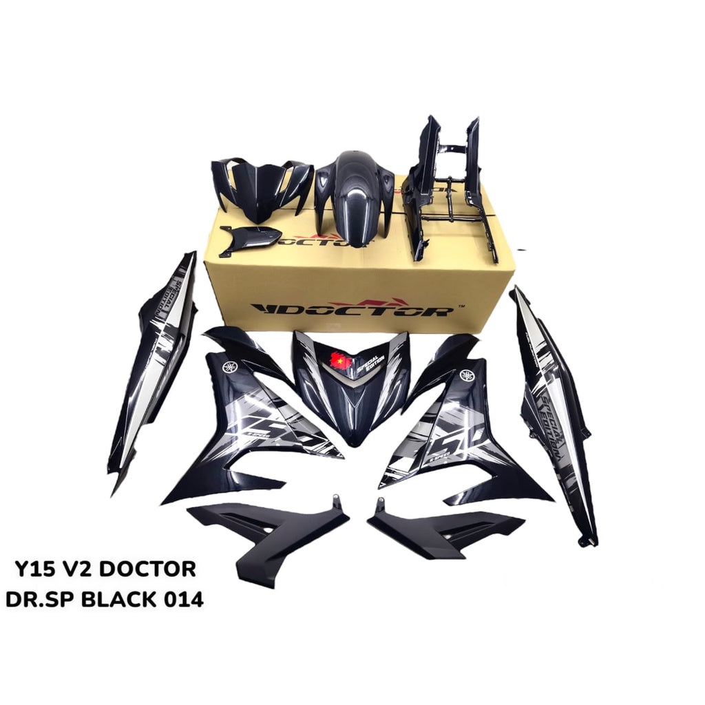 COVERSET BODYSET YAMAHA Y Y15 Y15ZR V1 V2 DR SP BLACK VIETNAM EDITION DOCTOR 014 SIAP TANAM