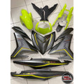 COVERSET Y15ZR V1 V2 SD16 GREY MATT LEMON GREEN PATTERN LINE PREMIUM COVERSET BODYSET Y15ZR Y15 YSUKU VELOZI TANAM