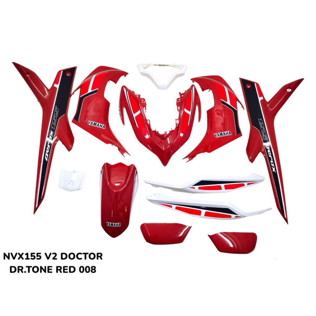 COVERSET BODYSET NVX 155 NVX155 V2 YAMAHA DOCTOR RED 008 SIAP TANAM