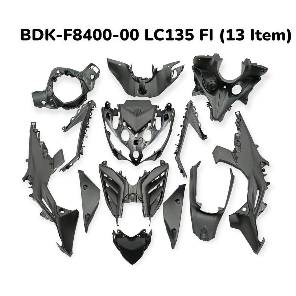 INNER LC 135 LC135 V8 FI V DOCTOR OEM FULLSET HITAM BLACK MATT / KILAT YAMAHA ( 13 ITEM / 15 ITEM )